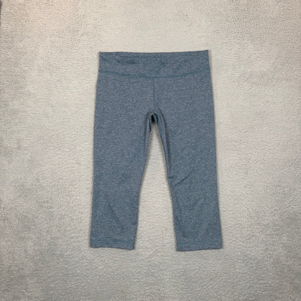 Under Armour Womens Blue Space Dye HeatGear Cropped Capri Leggings